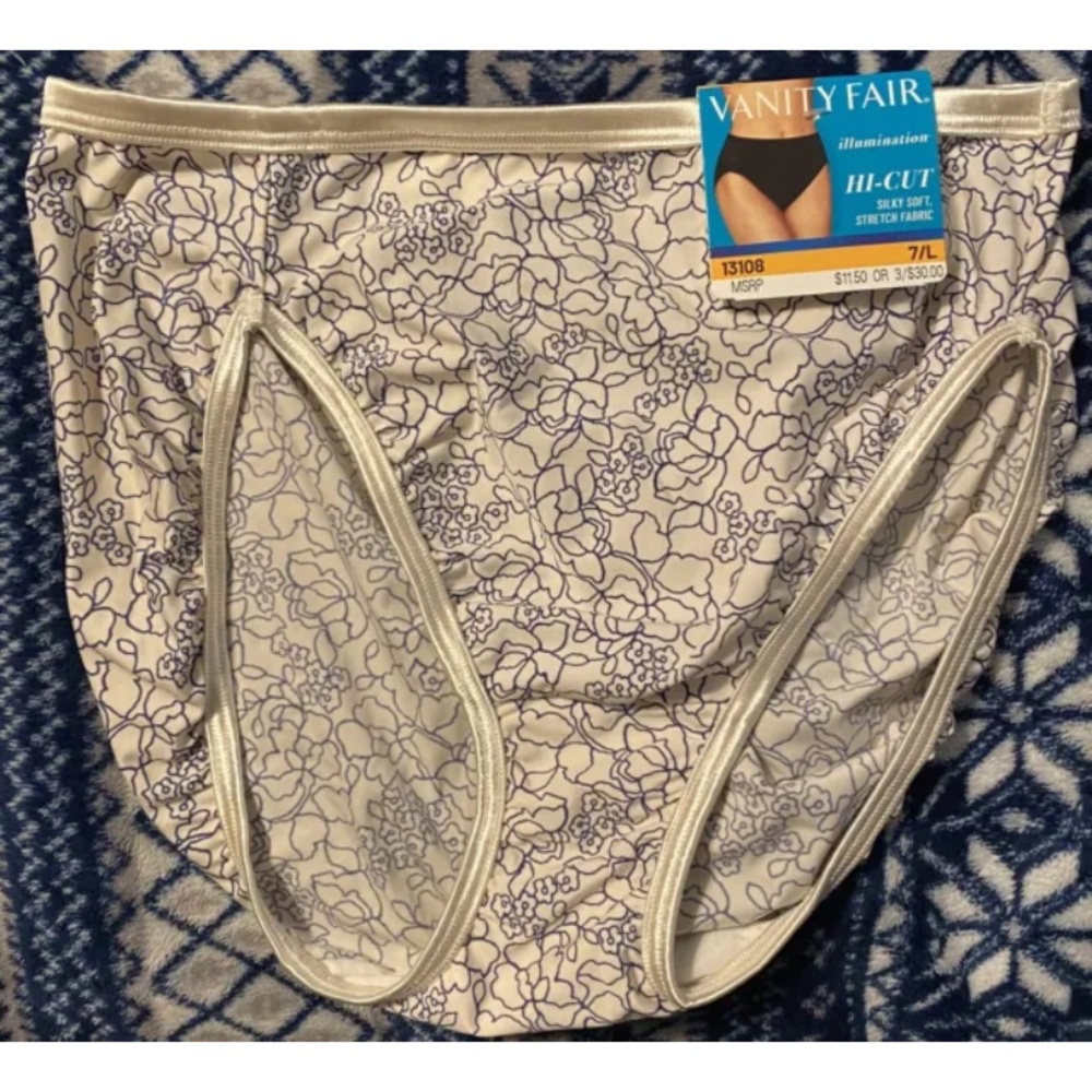 Vanity Fair 13123 Illuminations Tranquil Print Size 7/L NWT